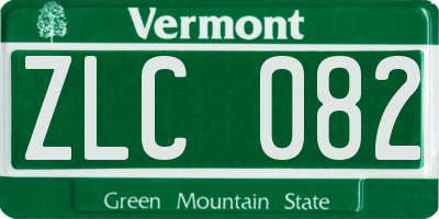 VT license plate ZLC082