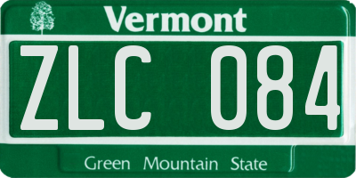 VT license plate ZLC084