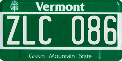 VT license plate ZLC086