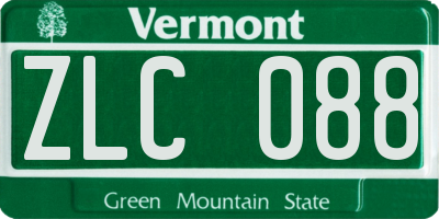 VT license plate ZLC088