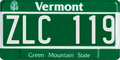 VT license plate ZLC119