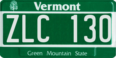 VT license plate ZLC130