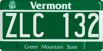 VT license plate ZLC132