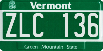VT license plate ZLC136