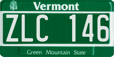 VT license plate ZLC146