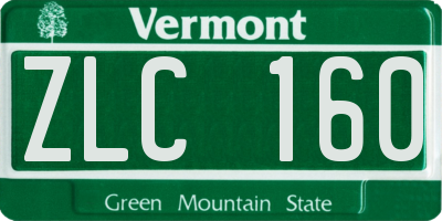 VT license plate ZLC160