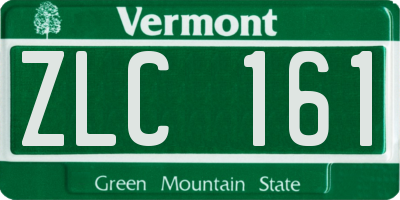 VT license plate ZLC161