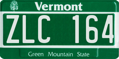 VT license plate ZLC164