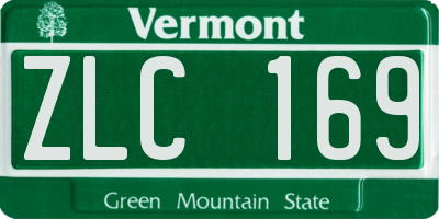 VT license plate ZLC169