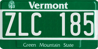 VT license plate ZLC185
