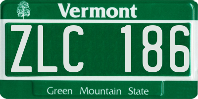 VT license plate ZLC186