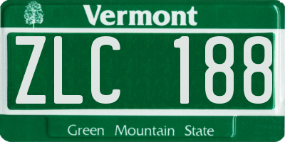 VT license plate ZLC188