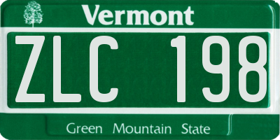VT license plate ZLC198