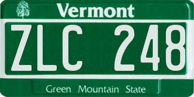 VT license plate ZLC248
