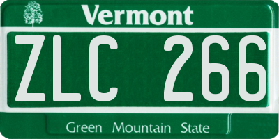 VT license plate ZLC266