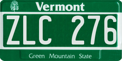 VT license plate ZLC276