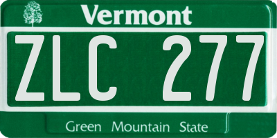 VT license plate ZLC277