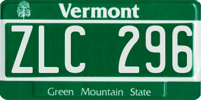 VT license plate ZLC296