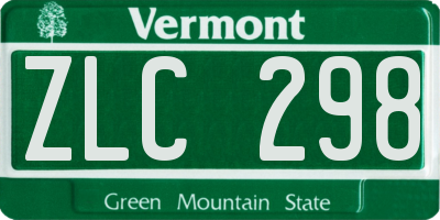 VT license plate ZLC298