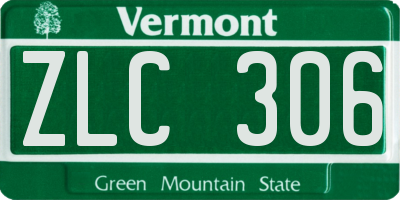 VT license plate ZLC306