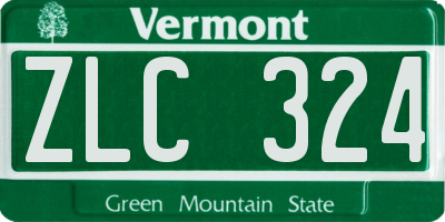 VT license plate ZLC324