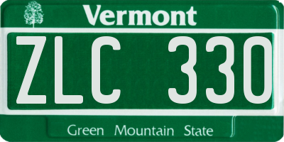 VT license plate ZLC330