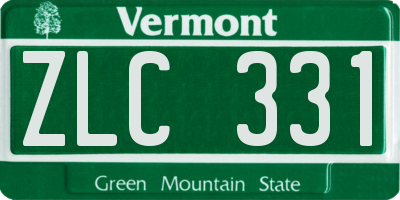 VT license plate ZLC331