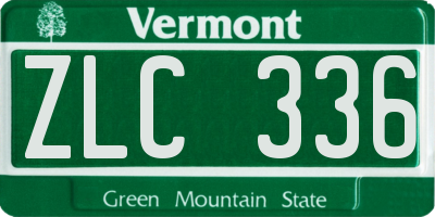 VT license plate ZLC336