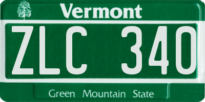 VT license plate ZLC340