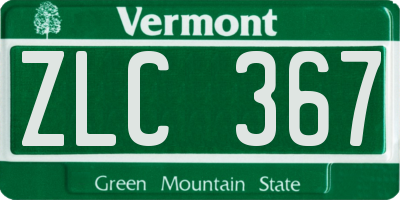 VT license plate ZLC367