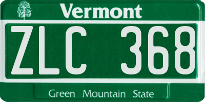 VT license plate ZLC368