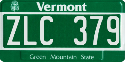 VT license plate ZLC379