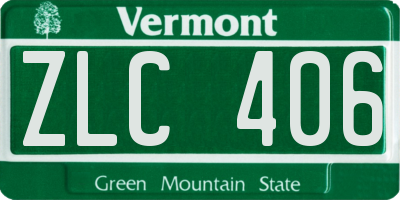 VT license plate ZLC406