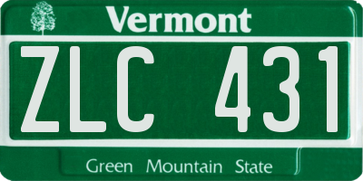 VT license plate ZLC431