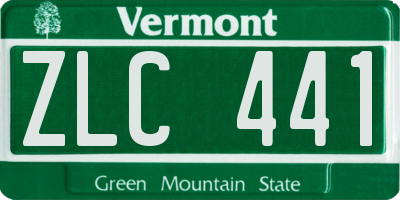 VT license plate ZLC441