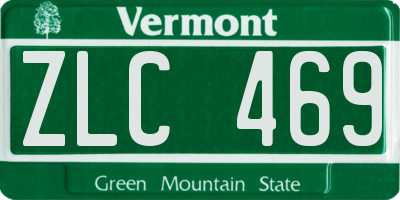 VT license plate ZLC469