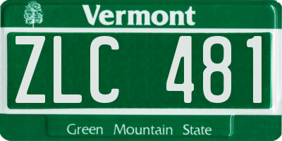 VT license plate ZLC481