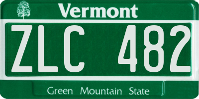 VT license plate ZLC482