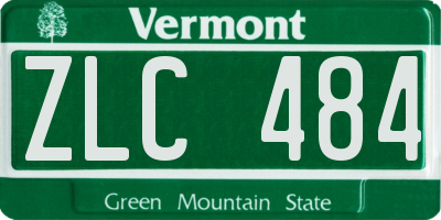 VT license plate ZLC484