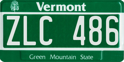 VT license plate ZLC486