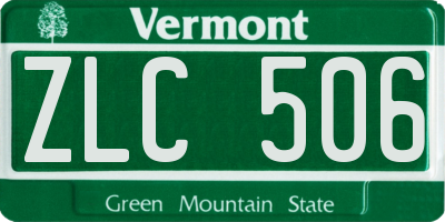 VT license plate ZLC506