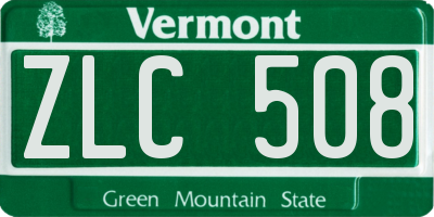 VT license plate ZLC508