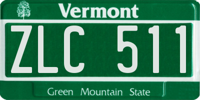 VT license plate ZLC511