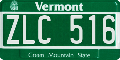 VT license plate ZLC516