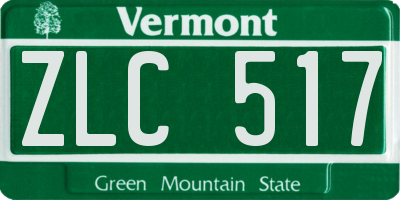 VT license plate ZLC517