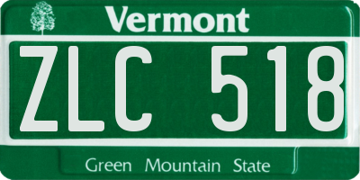 VT license plate ZLC518