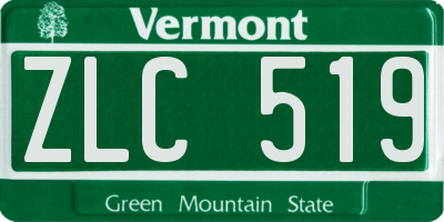 VT license plate ZLC519