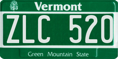VT license plate ZLC520