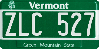 VT license plate ZLC527