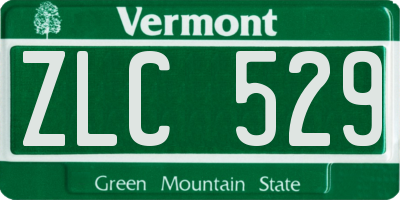 VT license plate ZLC529
